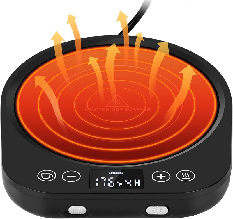 PUSEE Candle Mug Warmer Electric, Auto On/Off Gravity-Induction Coffee Warmer with 9 Temp Settings, 1-9 Timer Candle Melter, Beverage Warmer for Home & Office - Image 1